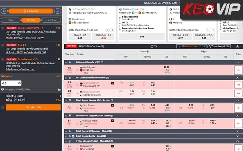 Cược xiên bóng đá là sự kết hợp nhiều loại kèo trong một vé cược