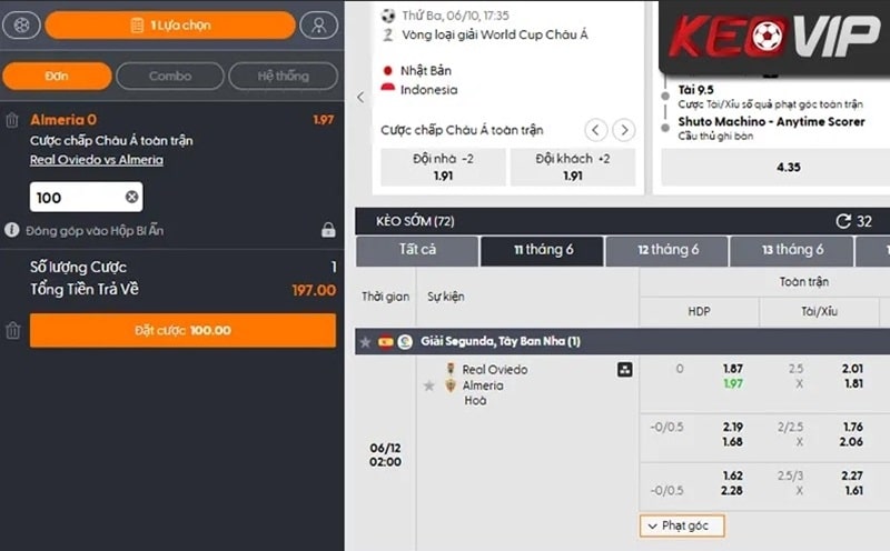 Cách tính tiền thắng cược theo tỷ lệ cá cược châu Âu khá đơn giản